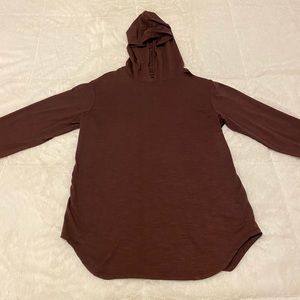 Cuts Clothing Hooded Elongated Shirt